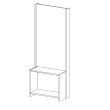 Free-standing Office Partition with shelf on one side 